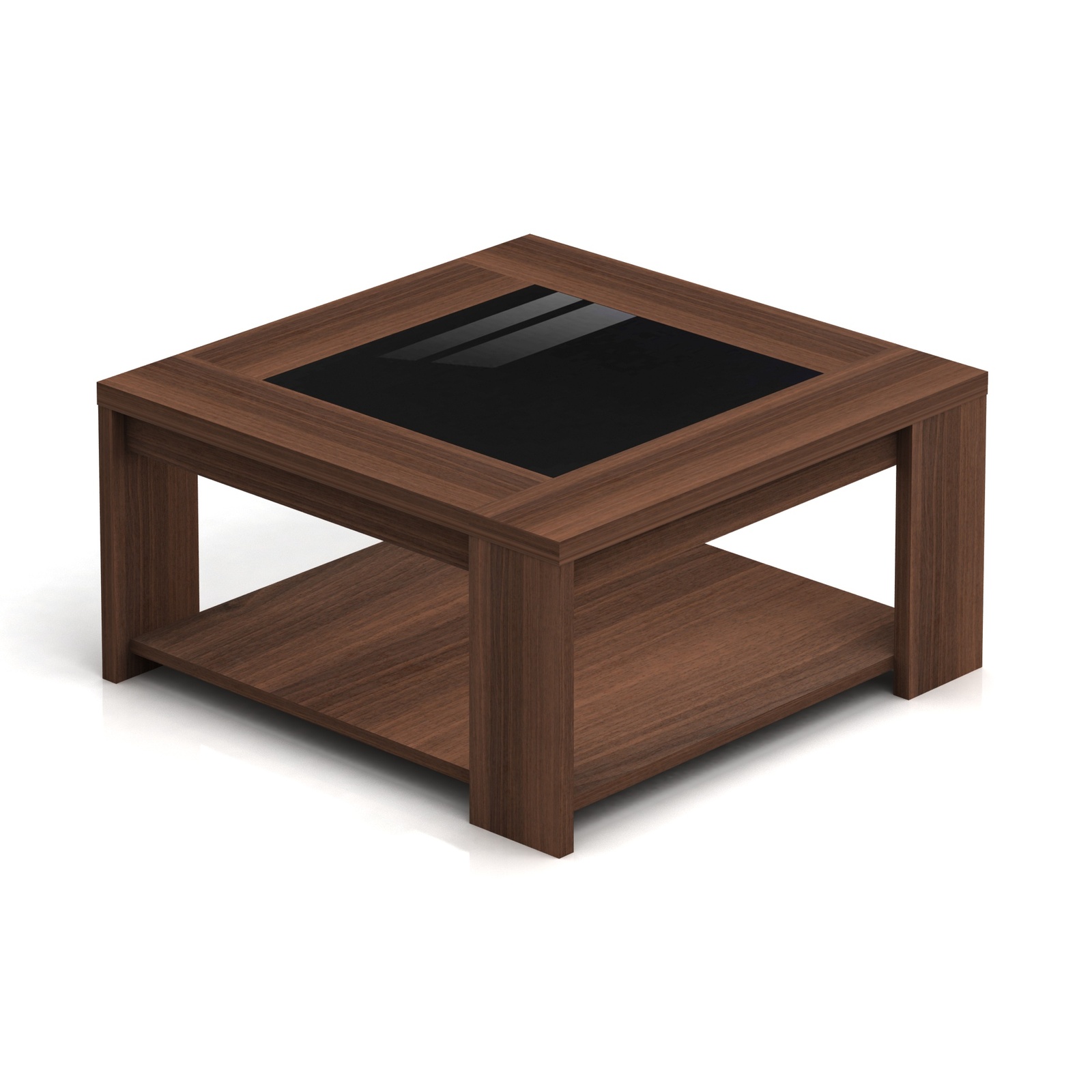Cosmoliving Coffee Table Contemporary Walnut Modern Square 79cmx79cm