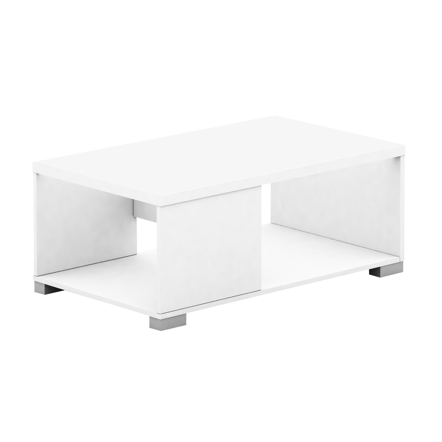 Alisha Cube Storage Coffee Table White High Gloss