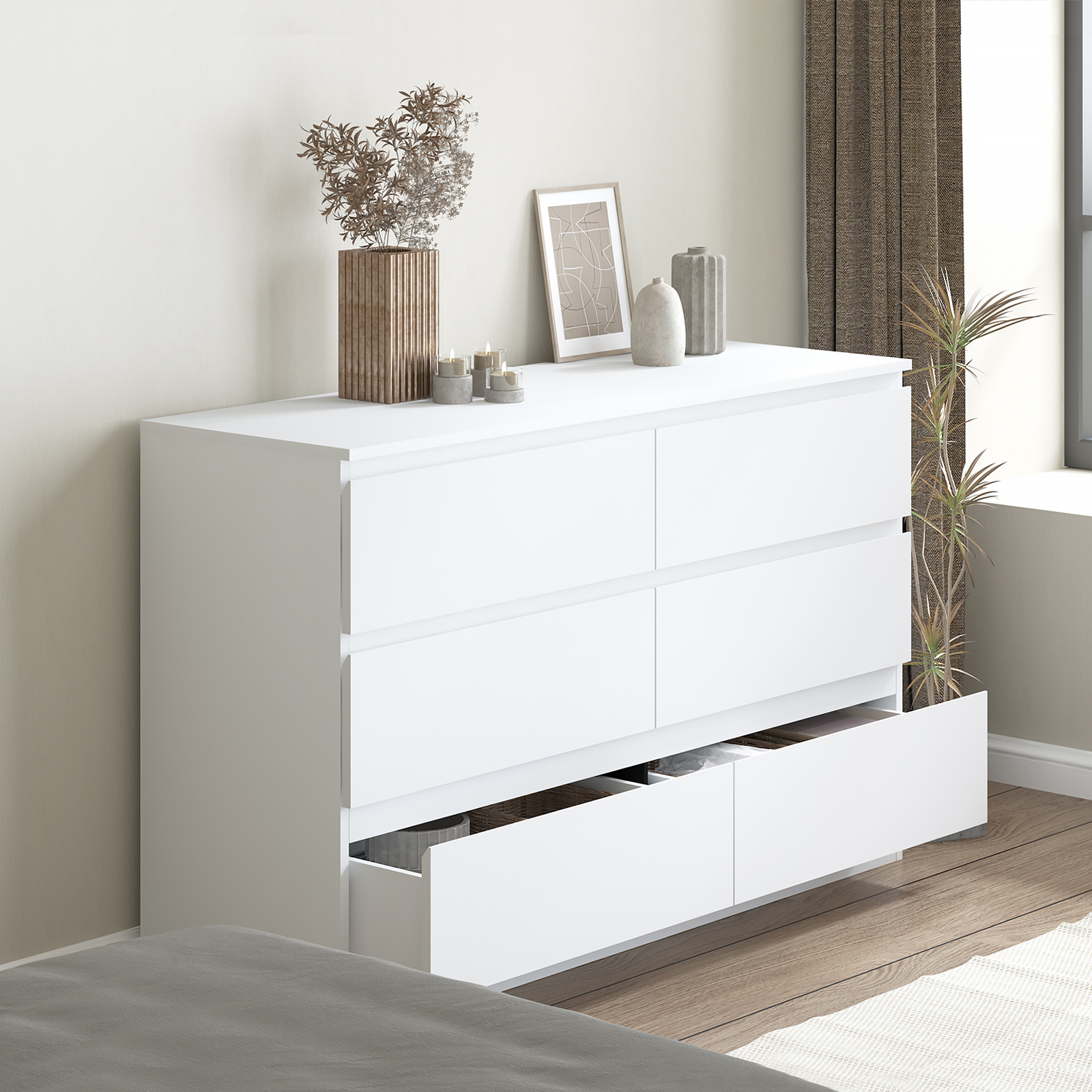Noosa 6 Drawers Chest Bedroom Storage Drawers