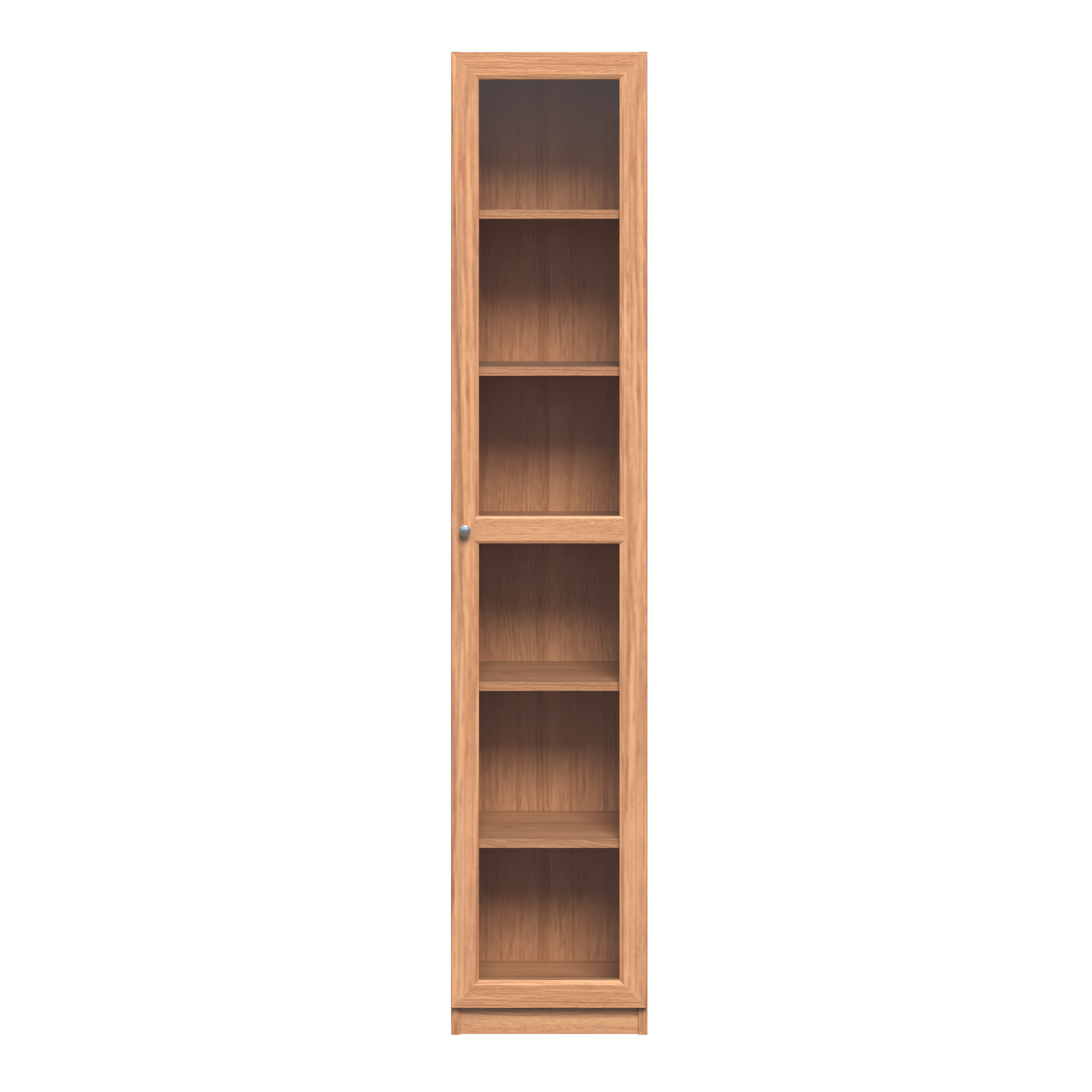 Cosmoliving Large Narrow Bookcase with Glass Door (Full Oak )