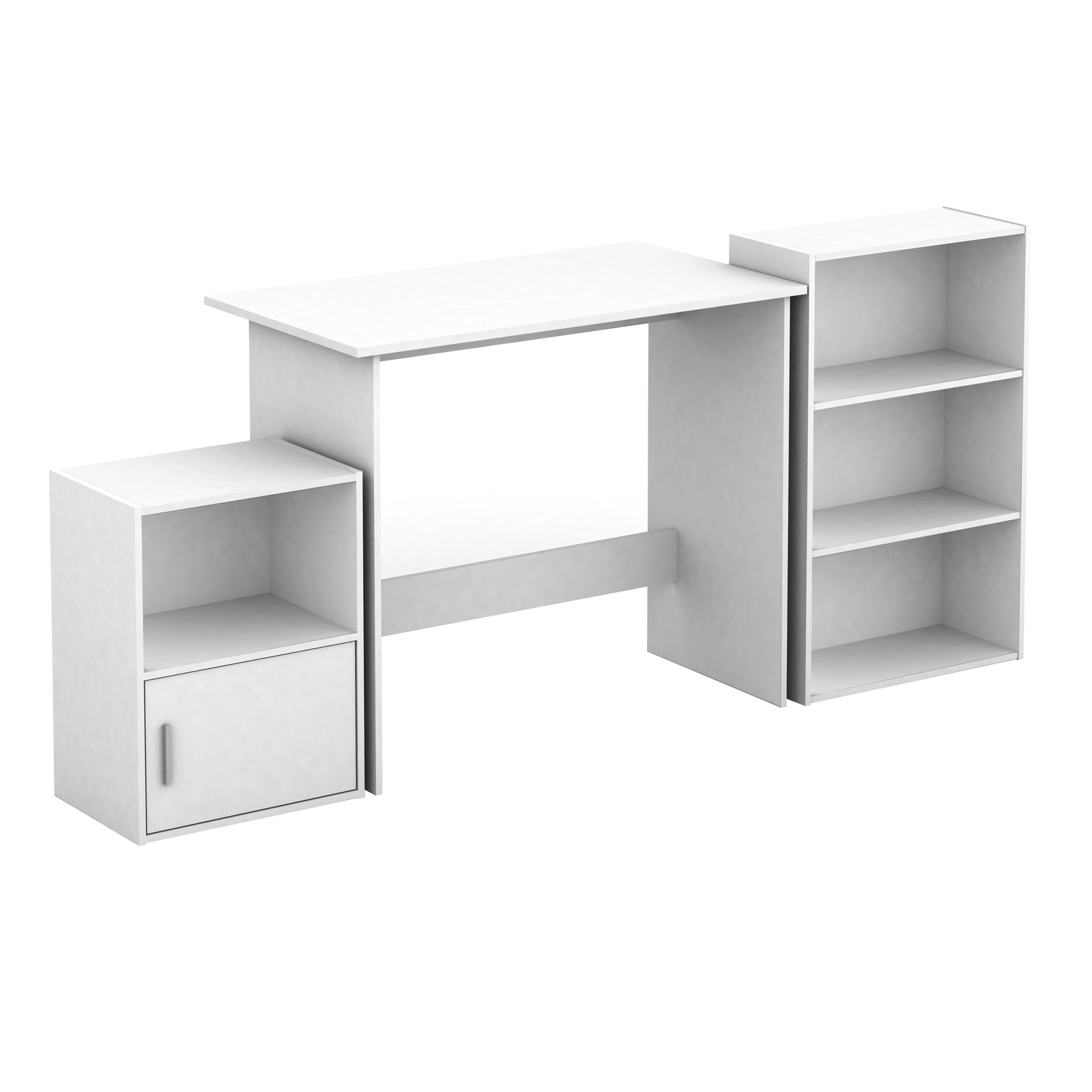 Cosmoliving Study Desk Cabinet, Office Desk With Bookcase