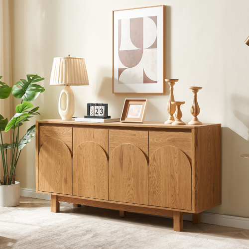 Arched 4 Door Buffet Sideboard Cabinet 150cm Cupboard Sorage Cabinet