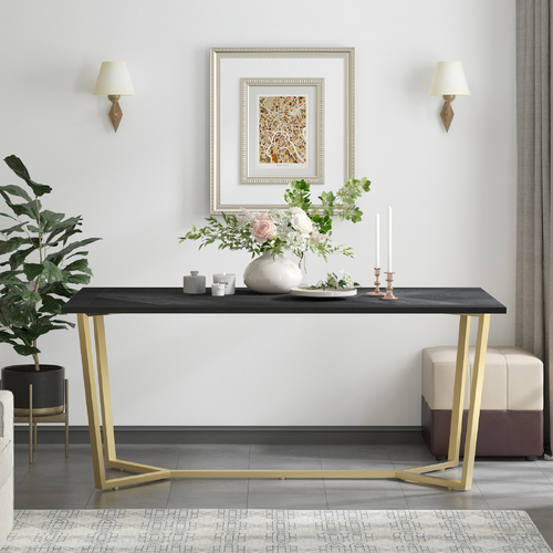 Coco Herringbone 6 Seater Dining Table 