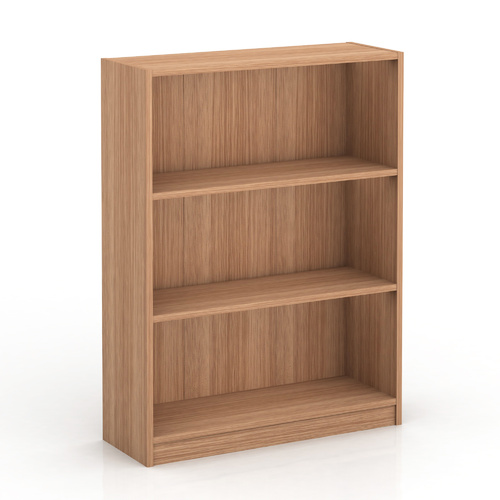 Saxon Oak Wide Bookshelf Display Cabinet Storage Unit H106cm 