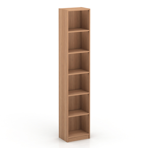 Boho bookcase H200cm Narrow Storage Display Unit w/5 adjustable shelves