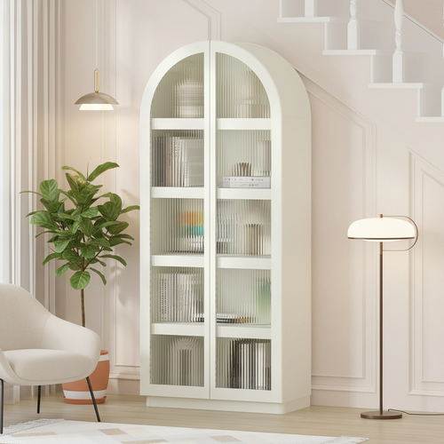 Cranfield Bookcase Display Cabinet Floor Standing 5 Tier Shelves