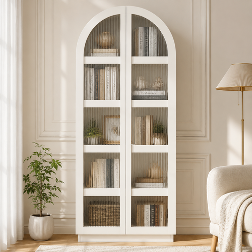 Cranfield Bookcase Display Cabinet Floor Standing 5 Tier Shelves