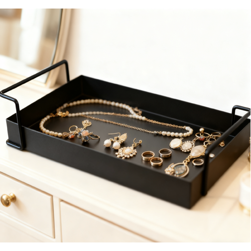 Jewelry Tray Showcase Display Earring Necklace Bracelet Rings Organizer