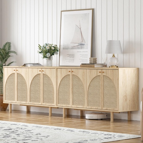 MAIVE 4 Door Buffet Sideboard Set of 2 Storage Cabinet | Spacious and Stylish Storage Solution