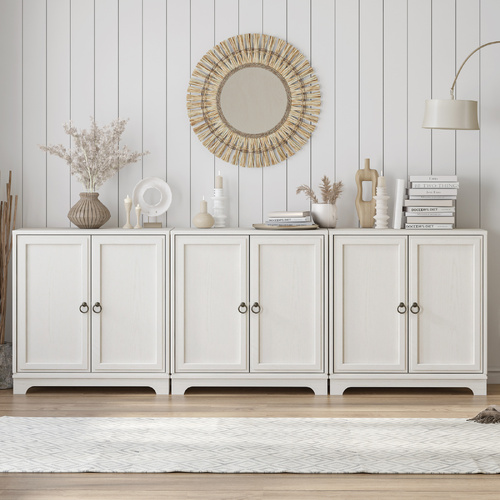 Sylvania Buffet Sideboard Set of 3 | Stylish and Functional Storage Solution