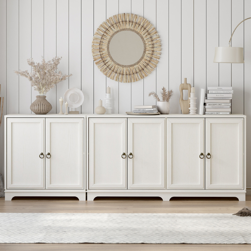 Sylvania Extremely Long and Compact Sideboard Buffet With 6 Doors | A Stylish Storage Sideboard