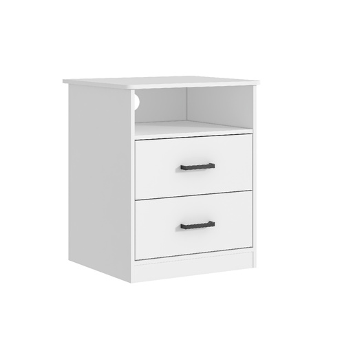 White 2 Drawer File Cabinet Under Desk Office Filing Furniture Storage Organiser