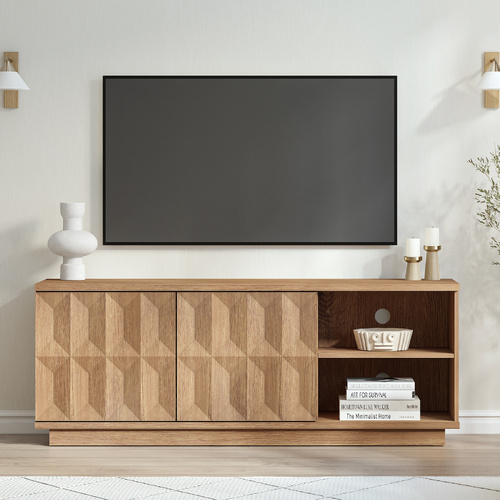 ATMA TV Entertainment Unit with Storage TV Cabinet with Open Shelves 150CM