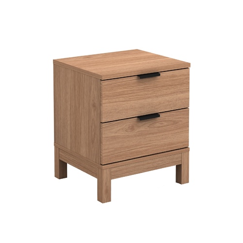 Larisa Bedside Table With 2 Drawers Night Table NightStand Natural Lamination