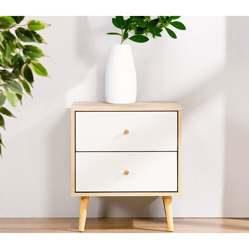 ADRIANA 2 DRAWER BEDSIDE TABLE 