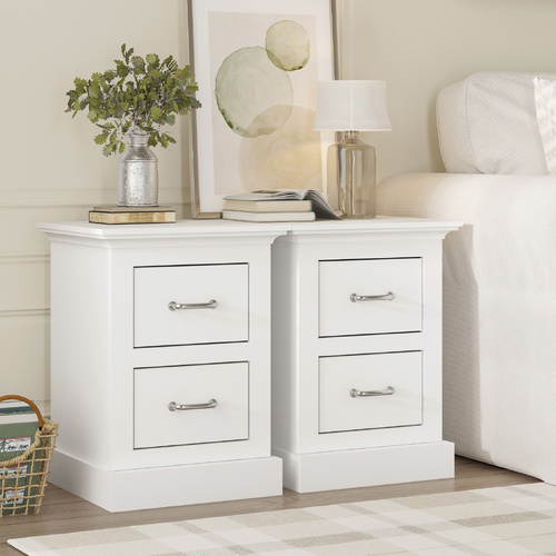 Ashford White Bedside Tables Set of 2