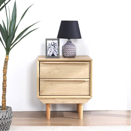 Swedish 2- Drawers Bedside Table