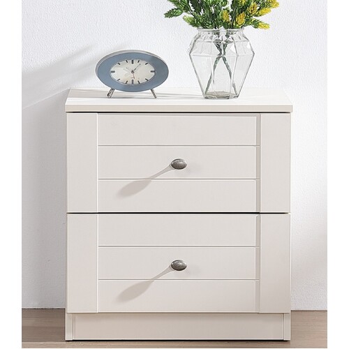 HARRIET Bedside Table Chest Of 2 Drawers with Dresser White