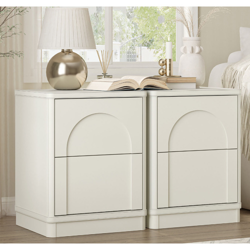 Cranfield Bedside Tables Set of 2 Drawers Dresser Modern Nightstand Bedroom