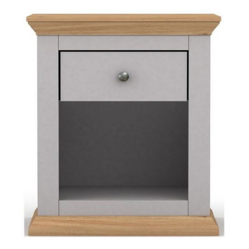 HANNAH COTTAGE STYLE BEDSIDE TABLE With Drawers 45 X H58CM Nightstand GREY Night Table 