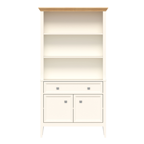 Coogee 2-Door 1-Drawer Display Cabinet Bookshelves Plus Storage Hutch
