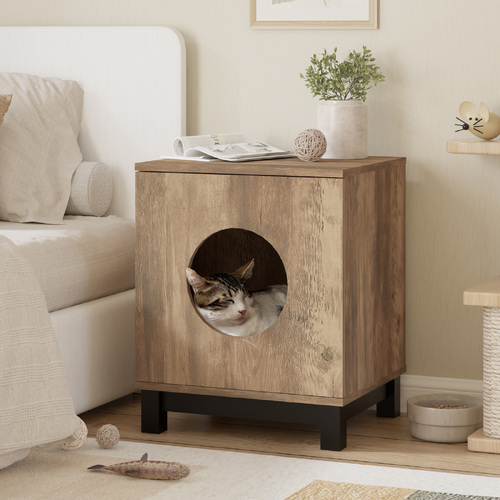 Bronx Pet Cat House End Table | Stylish Bedside Table for You and Your Pet