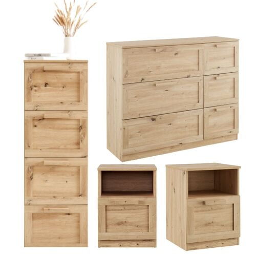 Allure Chest of 6 Drawers Dressers +4 Drawers Tallboys + 2 Bedsides Stylishly Minimalist Bedroom Storage Cabinet