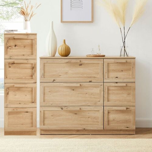 Allure Chest of 4 Drawers Dressers Tallboys + 6 Drawers Chest Stylishly Minimalist Bedroom Storage Cabinet