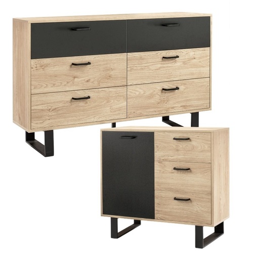 Bundle Calia 6 Drawers Dresser + 3 Drawers 1 Door Chest Hallway Storage Cabinet