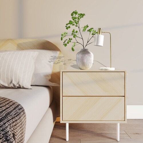 Milano 2-drawer bedside table
